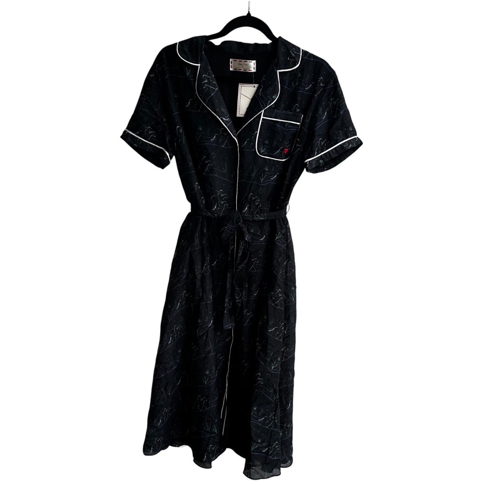 Dear Drew By Drew Barrymore Black Western Cowboy Cactus Print dress